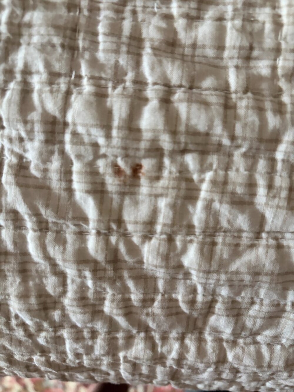 Log Cabin Quilt 85" x 85" Pink Peach Blue Full to Queen Size - Picture 14 of 16
